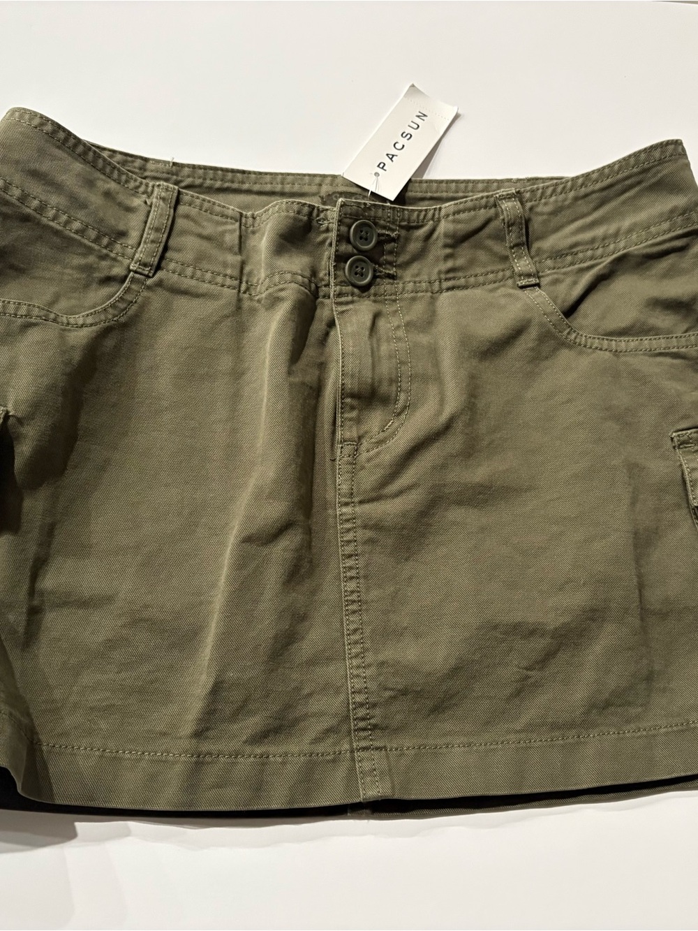 PacSun John Galt Brandy Melville Olive Cargo Skirt for women, one size, NWT